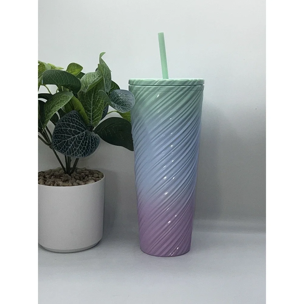 STARBUCKS 2025 Pastel Swirl Siren Venti‎ Tumbler Cold Cup Pink Lilac Mint Ombre